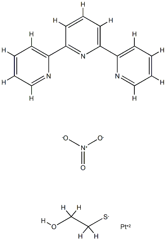 2,6-dipyridin-2-ylpyridine, 2-hydroxyethanethiolate, platinum(+2) cati on, nitrate