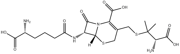 (6R)-3-[[[(S)-2-Amino-2-carboxy-1,1-dimethylethyl]thio]methyl]-7α-[[(R)-5-amino-5-carboxy-1-oxopentyl]amino]-8-oxo-5-thia-1-azabicyclo[4.2.0]oct-2-ene-2-carboxylic acid