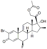 2-bromo-6beta-fluoro-17,21-dihydroxy-16beta-methylpregna-1,4,9(11)-triene-3,20-dione 21-acetate