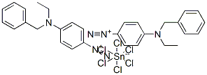 bis[p-[benzylethylamino]benzenediazonium] hexachlorostannate(2-)