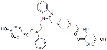 N-isopropyl-4-[[1-(3-oxo-3-phenylpropyl)-1H-benzimidazol-2-yl]methyl]piperazine-1-acetamide dimaleate