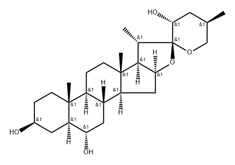 (23R,25R)-5α-Spirostane-3β,6α,23-triol
