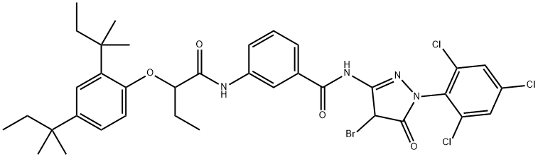 4-Bromo-3-[3-[2-(2,4-di-tert-pentylphenoxy)butyrylamino]benzoylamino]-1-(2,4,6-trichlorophenyl)-1H-pyrazol-5(4H)-one