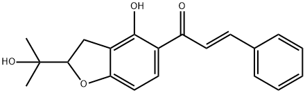 (E)-1-[2,3-Dihydro-4-hydroxy-2-(1-hydroxy-1-methylethyl)benzofuran-5-yl]-3-phenyl-2-propen-1-one