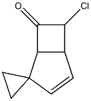 Spiro[bicyclo[3.2.0]hept-3-ene-2,1-cyclopropan]-7-one,  6-chloro-,  (1-alpha-,5-alpha-,6-bta-)-  (9CI)