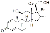 17-bromo-9-fluoro-11beta,21-dihydroxy-16alpha-methylpregna-1,4-diene-3,20-dione