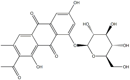 2-Acetyl-8-(β-D-glucopyranosyloxy)-1,6-dihydroxy-3-methylanthracene-9,10-dione