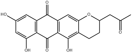 3,4-Dihydro-5,7,9-trihydroxy-2-(2-oxopropyl)-2H-anthra[2,3-b]pyran-6,11-dione