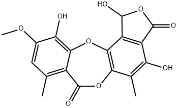 1,4,11-Trihydroxy-10-methoxy-5,8-dimethyl-7H-isobenzofuro[4,5-b][1,4]benzodioxepin-3,7(1H)-dione