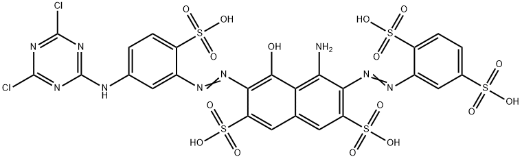 4-amino-6-[[5-[(4,6-dichloro-1,3,5-triazin-2-yl)amino]-2-sulphophenyl]azo]-3-[(2,5-disulphophenyl)azo]-5-hydroxynaphthalene-2,7-disulphonic acid