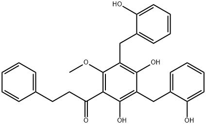1-[2,4-Dihydroxy-3,5-bis[(2-hydroxyphenyl)methyl]-6-methoxyphenyl]-3-phenyl-1-propanone
