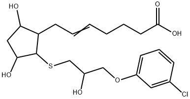 5-Heptenoic acid, 7-2-3-(3-chlorophenoxy)-2-hydroxypropylthio-3,5-dihydroxycyclopentyl-