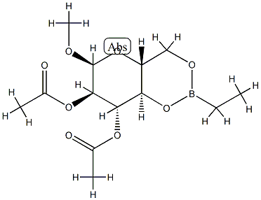 Methyl 4-O,6-O-(ethylboranediyl)-α-D-glucopyranoside 2,3-diacetate