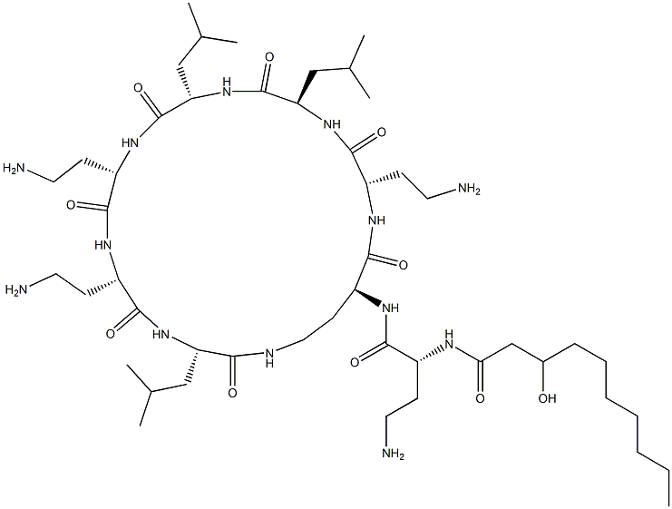 N2-[N2-(3-Hydroxy-1-oxodecyl)-D-DAB-]cyclo[L-DAB*-L-DAB-D-Leu-L-Leu-L-DAB-L-DAB-L-Leu-]