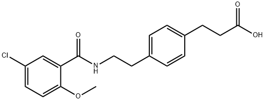 3-[4-[2-[(5-chloro-2-methoxy-benzoyl)amino]ethyl]phenyl]propanoic acid