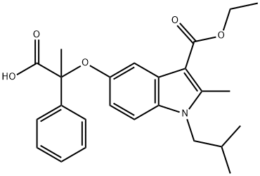 3-ethyl 5-(1-carboxy-1-phenylethoxy)-1-isobutyl-2-methyl-1H-indole-3-carboxylate