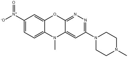 5-Methyl-3-(4-methyl-1-piperazinyl)-8-nitro-5H-pyridazino[3,4-b][1,4]benzoxazine