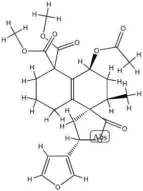 (3R,5S)-4'α-Acetoxy-5-(3-furyl)-2',3',4,4',5,6',7',8'-octahydro-2'α-methyl-2-oxospiro[furan-3(2H),1'(5'H)-naphthalene]-5',5'-dicarboxylic acid dimethyl ester