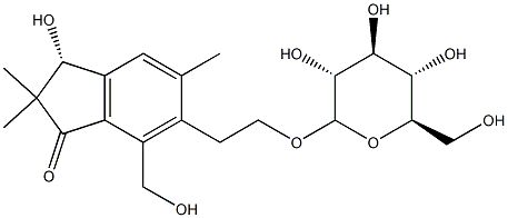 (R)-6-[2-(β-D-Glucopyranosyloxy)ethyl]-2,3-dihydro-3-hydroxy-7-(hydroxymethyl)-2,2,5-trimethyl-1H-inden-1-one