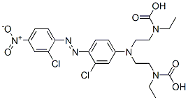 Bis(ethylcarbamic acid)[[3-chloro-4-[(2-chloro-4-nitrophenyl)azo]phenyl]imino]bis(2,1-ethanediyl) ester