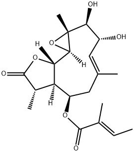 (E)-2-Methyl-2-butenoic acid [(1aR,2S,3R,4E,7R,7aR,8S,10aS,10bR)-1a,2,3,6,7,7a,8,9,10a,10b-decahydro-2,3-dihydroxy-1a,5,8-trimethyl-9-oxooxireno[9,10]cyclodeca[1,2-b]furan-7-yl] ester