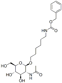 Carbamic acid, 6-2-(acetylamino)-2-deoxy-.beta.-D-glucopyranosyloxyhexyl-, phenylmethyl ester