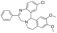 7,9,10,14b-Tetrahydro-2-chloro-12,13-dimethoxy-6-phenylisoquino[2,1-d][1,4]benzodiazepine