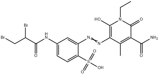 2-[[5-carbamoyl-1-ethyl-1,6-dihydro-2-hydroxy-4-methyl-6-oxo-3-pyridyl]azo]-4-[(2,3-dibromo-1-oxopropyl)amino]benzenesulphonic acid