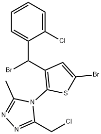 4-[5-bromo-3-[bromo(2-chlorophenyl)methyl]-2-thienyl]-3-(chloromethyl)-5-methyl-4H-1,2,4-triazole