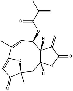 (3aR,4R,5Z,10R,11aS)-2,3,3a,4,9,10,11,11a-Octahydro-4-hydroxy-6,10-dimethyl-3-methylene-7,10-epoxycyclodeca[b]furan-2,9-dione 4-methacrylate
