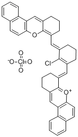 8-[(2-CHLORO-3-[(10,11-DIHYDRO-9H-BENZO[A]XANTHEN-8-YLMETHYLENE)-1-CYCLOHEXEN-1-YL]-METHYLENE])-8,9,10,11-TETRAHYDRO-BENZO[A]XANTHENYLIUM PERCHLORATE