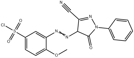 3-[[(3-Cyano-4,5-dihydro-5-oxo-1-phenyl-1H-pyrazol)-4-yl]azo]-4-methoxybenzenesulfonic acid chloride