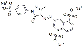 trisodium 3-[[4,5-dihydro-3-methyl-5-oxo-1-(4-sulphonatophenyl)-1H-pyrazol-4-yl]azo]naphthalene-1,5-disulphonate