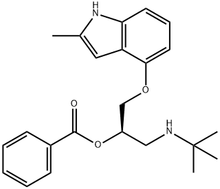 2-Propanol, 1-[(1,1-dimethylethyl)amino]-3-[(2-methyl-1H-indol-4-yl)oxy]-, benzoate (ester), (R)-