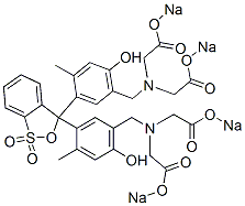 3,3-Bis[2-methyl-4-hydroxy-5-[[bis[(sodiooxycarbonyl)methyl]amino]methyl]phenyl]-3H-2,1-benzoxathiole 1,1-dioxide