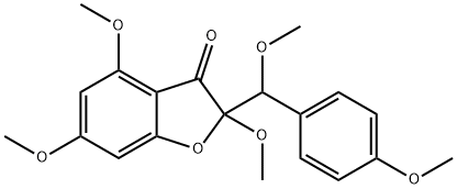 2,4,6-Trimethoxy-2-[methoxy(4-methoxyphenyl)methyl]benzofuran-3(2H)-one