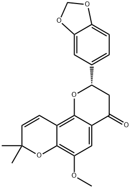 (S)-2-(1,3-Benzodioxol-5-yl)-2,3-dihydro-6-methoxy-8,8-dimethyl-4H,8H-benzo[1,2-b:3,4-b']dipyran-4-one
