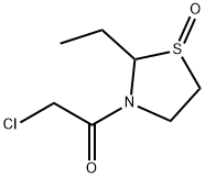 Thiazolidine, 3-(chloroacetyl)-2-ethyl-, 1-oxide (9CI)