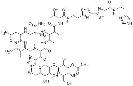 [2-[2-[2-[[6-amino-2-[1-[(2-amino-2-carbamoyl-ethyl)amino]-2-carbamoyl -ethyl]-5-methyl-pyrimidine-4-carbonyl]amino]-2-[[3-hydroxy-4-[[2-hydr oxy-1-[2-[4-[4-[2-(3H-imidazol-4-yl)ethylcarbamoyl]-1,3-thiazol-2-yl]- 1,3-thiazol-2-yl]ethylcarbamoyl]propyl]carbamoyl]pentan-2-yl]carbamoyl ]-1-(3H-imidazol-4-yl)ethoxy]-4,5-dihydroxy-6-(hydroxymethyl)oxan-3-yl ]oxy-3,5-dihydroxy-6-(hydroxymethyl)oxan-4-yl] carbamate