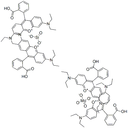 Xanthylium, 9-(2-carboxyphenyl)-3,6-bis(diethylamino)-, molybdatesilicate