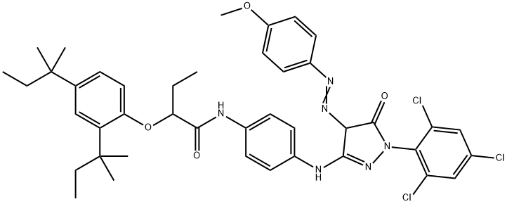 2-[2,4-Bis(1,1-dimethylpropyl)phenoxy]-N-[4-[[[4,5-dihydro-4-[(4-methoxyphenyl)azo]-5-oxo-1-(2,4,6-trichlorophenyl)-1H-pyrazol]-3-yl]amino]phenyl]butanamide