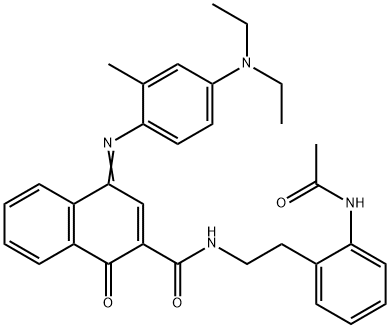 N-[2-[2-(acetylamino)phenyl]ethyl]-4-[[4-(diethylamino)-2-methylphenyl]imino]-1,4-dihydro-1-oxonaphthalene-2-carboxamide