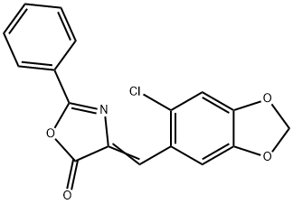 4-[(6-chlorobenzo[1,3]dioxol-5-yl)methylidene]-2-phenyl-1,3-oxazol-5-o ne