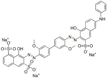 trisodium 8-hydroxy-7-[[4'-[[1-hydroxy-6-(phenylamino)-3-sulphonato-2-naphthyl]azo]-3,3'-dimethoxy[1,1'-biphenyl]-4-yl]azo]naphthalene-1,6-disulphonate