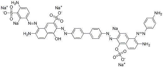 7-Amino-3-[[4'-[[6-amino-5-[(4-aminophenyl)azo]-1-hydroxy-3-sodiosulfo-2-naphthalenyl]azo][1,1'-biphenyl]-4-yl]azo]-8-[(4-amino-2-sodiosulfophenyl)azo]-4-hydroxynaphthalene-2-sulfonic acid sodium salt