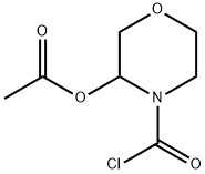 4-Morpholinecarbonyl chloride, 3-hydroxy-, acetate (7CI,8CI)