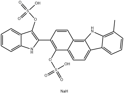 10-Methyl-3-[3-(sodiosulfooxy)-1H-indol-2-yl]-11H-benzo[a]carbazol-4-ol (sulfuric acid sodium) salt