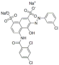 6-[(3-Chlorophenyl)azo]-4-[(2,4-dichlorobenzoyl)amino]-5-hydroxy-1,7-naphthalenedisulfonic acid disodium salt
