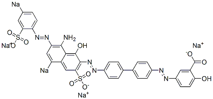 5-[[4'-[[8-Amino-1-hydroxy-7-[(4-sodiosulfophenyl)azo]-5-sodiosulfo-2-naphthalenyl]azo]-1,1'-biphenyl-4-yl]azo]-2-hydroxybenzoic acid sodium salt