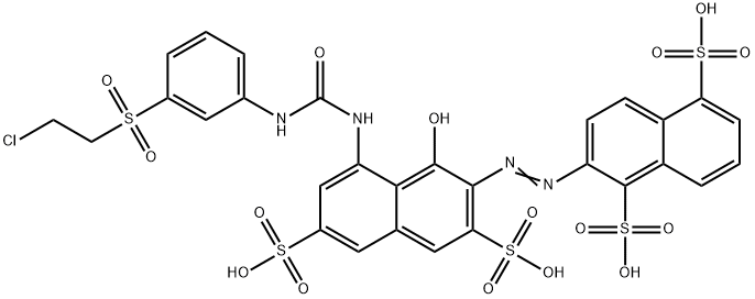 2-[[8-[3-[3-[(2-Chloroethyl)sulfonyl]-phenyl]ureido]-1-hydroxy-3,6-disulfo-2-naphtyl]azo]-1,5-naphthalenedisulfonic acid